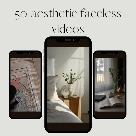 50 faceless aesthetic stock videos