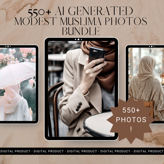 550+ AI Generated Modest Muslima BUNDLE