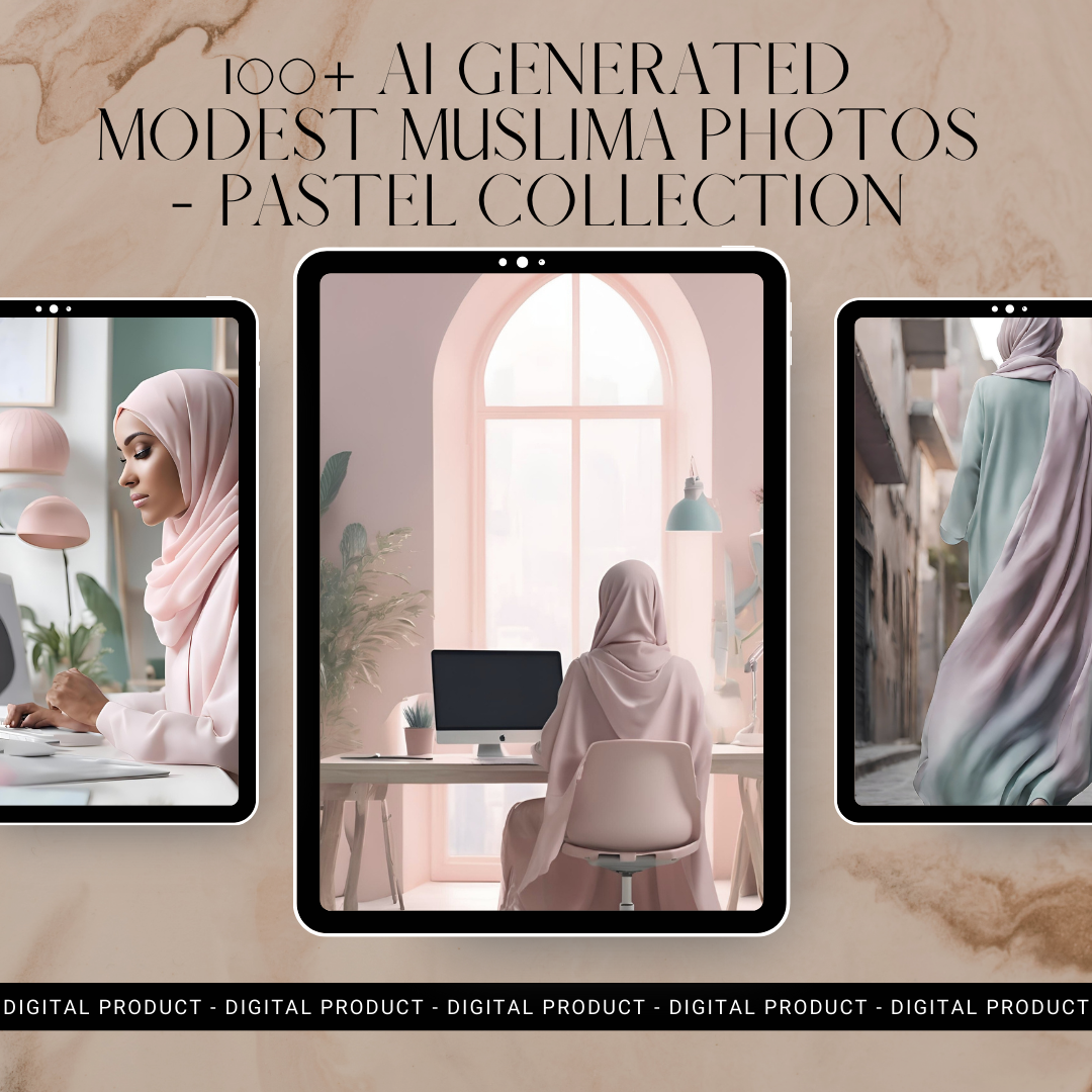 100+ AI Gegenereerde Modest Muslimah photos - PASTEL COLLECTION