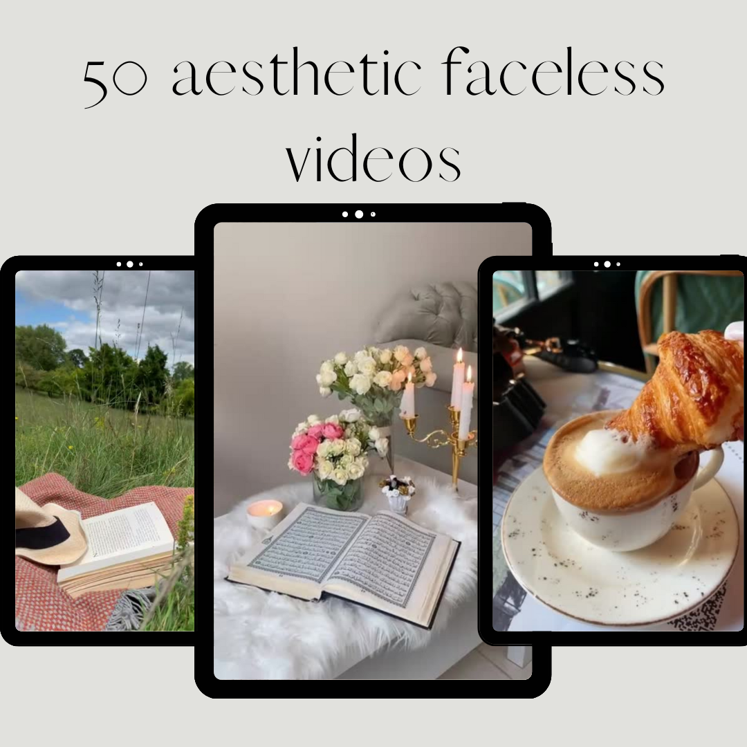 50 faceless aesthetic stock videos